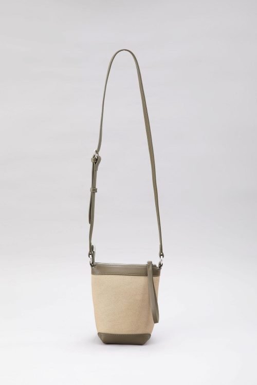 Contrast Fabric Bucket Bag
