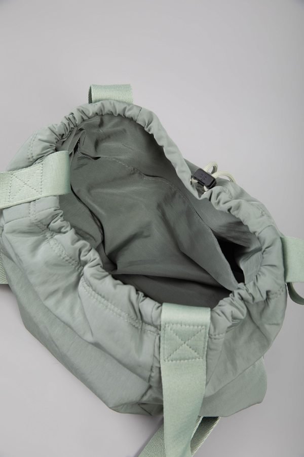 BA10161_BAG_KHAKI_GREEN_1 Drawstring Nylon Tote - Khaki Green