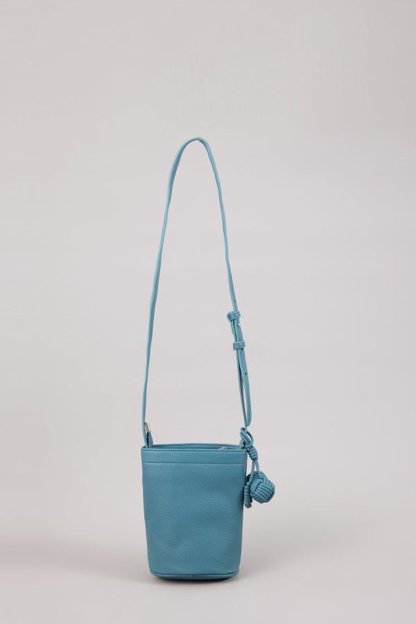 Double Zip Handle Bag - Denim