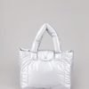 Top Handle Puffer Tote - Silver