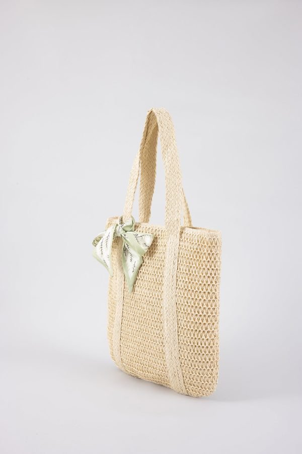 Straw Tote Bag - Sand