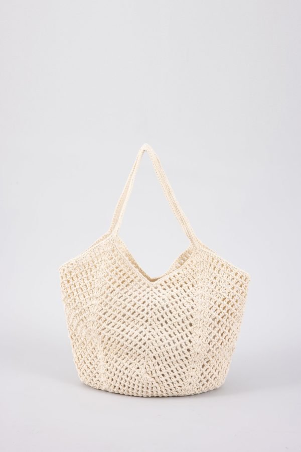 Crochet Tote Bag - Sand