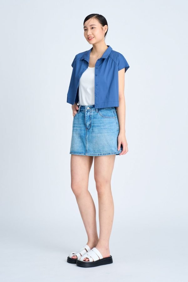 Raglan Blouse - Denim Blue