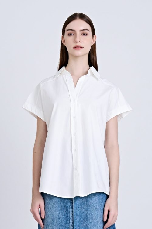 Cap Sleeve Blouse - Cream