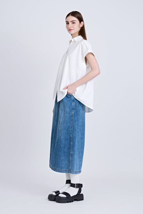Cap Sleeve Blouse - Cream