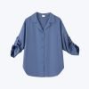 Sleeper Collar Blouse - Denim Blue