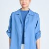 Sleeper Collar Blouse - Denim Blue