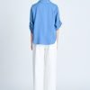 Sleeper Collar Blouse - Denim Blue