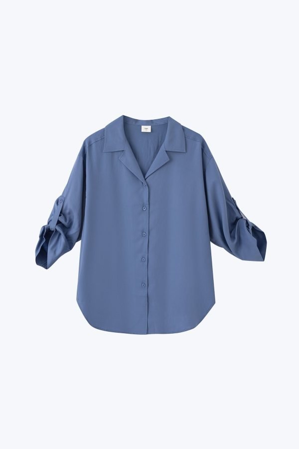 Sleeper Collar Blouse - Denim Blue