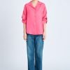 Sleeper Collar Blouse - Hot Pink