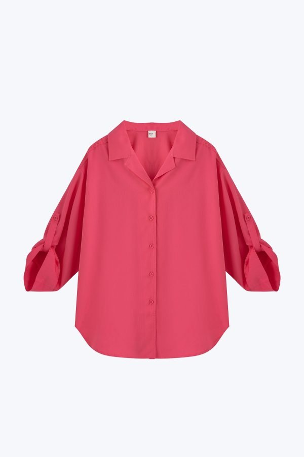 Sleeper Collar Blouse - Hot Pink