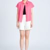 Cap Sleeve Blouse - Hot Pink