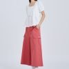 Drawcord Peplum Top - Cream