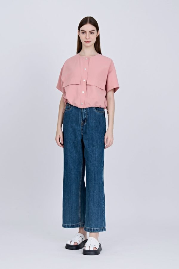 Boxy Cut Blouse - Blush