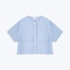 Boxy Cut Blouse - Sky Blue