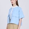 Boxy Cut Blouse - Sky Blue