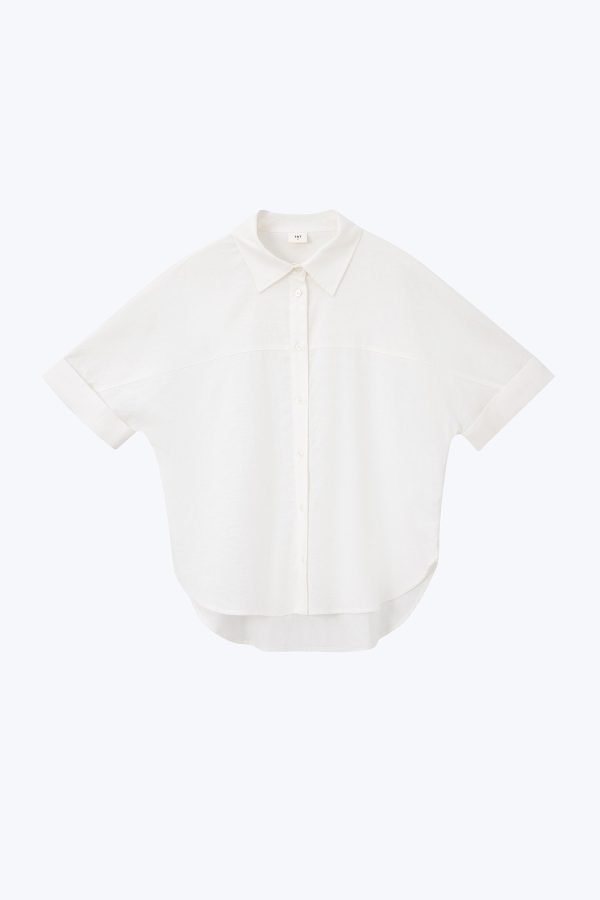 Boxy Short Sleeve Blouse - Cream