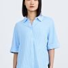 Striped Boxy Blouse - Stripes Blue