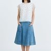Floral Cap Sleeve Blouse - Cream