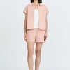 CB001700H_BLUSH-1 Roll Up Cuff Blouse - Blush