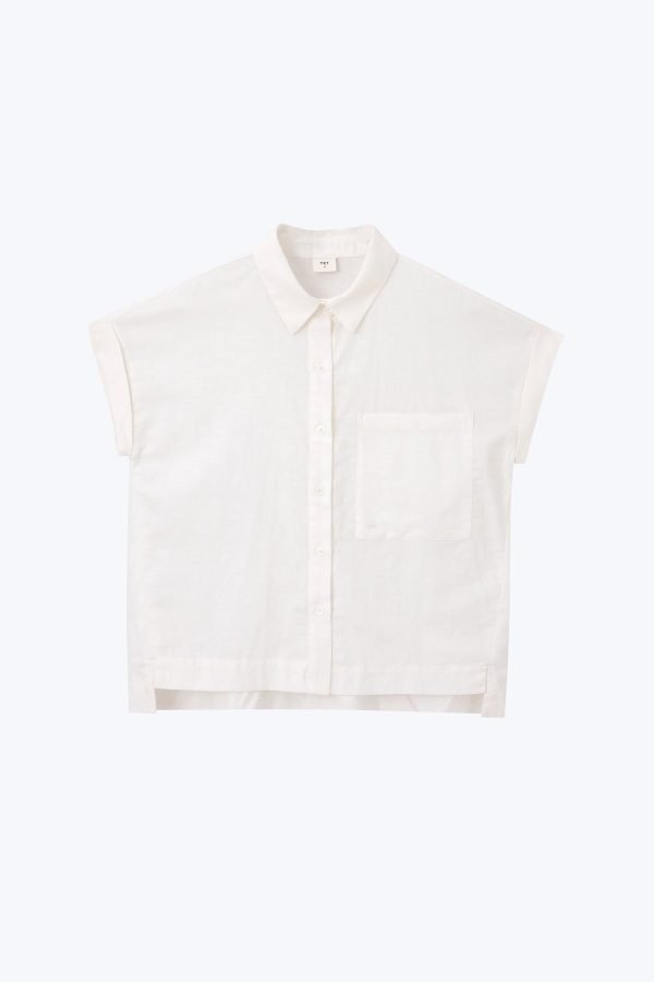 Roll Up Cuff Blouse - Cream