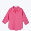 Cotton Collared Blouse - Pink