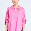 Cotton Collared Blouse - Pink