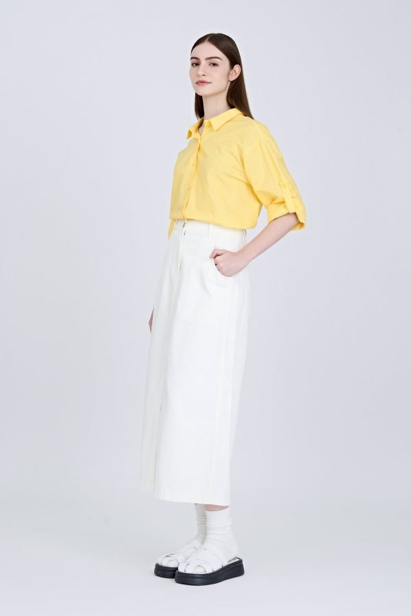 Button Up Blouse - Cadmium Yellow