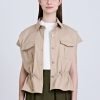 CBV001501W_KHAKI-1_copy Drawcord Blouse - Khaki