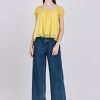 Gathered Neck Blouse - Canary