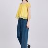Gathered Neck Blouse - Canary