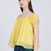 Gathered Neck Blouse - Canary