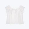 Gathered Neck Blouse - Cream