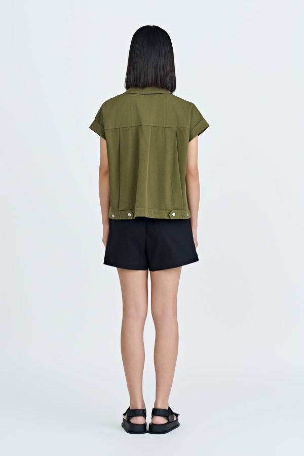Oversized Vest - Army Green