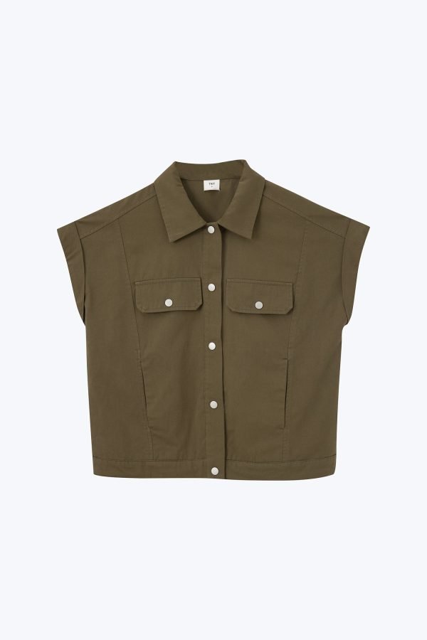 Oversized Vest - Army Green