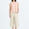 Keyhole Sleeveless Blouse - Blush