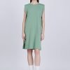 Shoulder Padded Dress - Pistachio