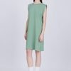 Shoulder Padded Dress - Pistachio