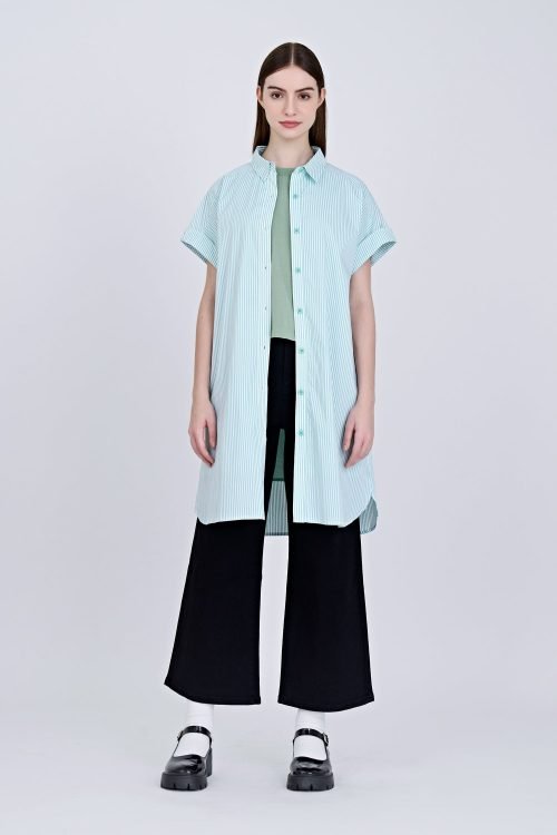 Striped Dress - Stripes Green