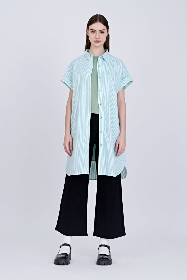 Striped Dress - Stripes Green