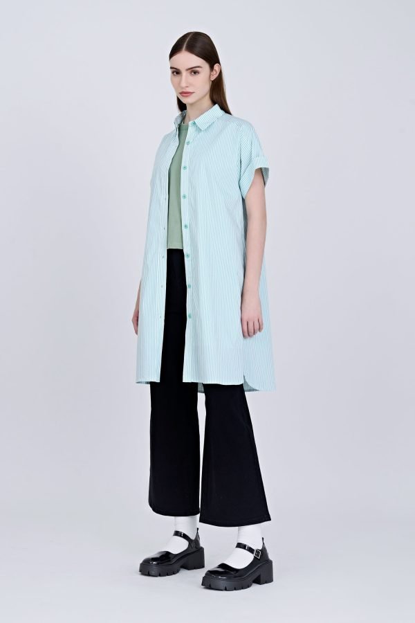 Striped Dress - Stripes Green