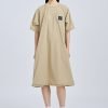 Short Sleeve Tent Dress - Khaki