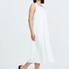Overlap Back Dress - Cream