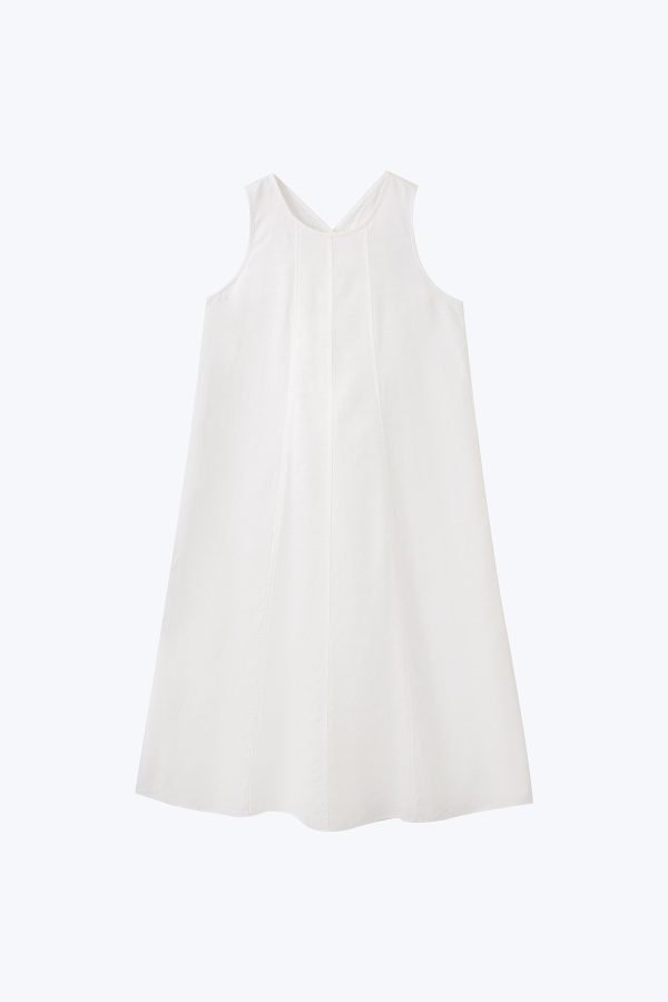 Overlap Back Dress - Cream