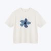 Knitted Floral Top - Cream