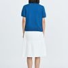 Knitted Short Sleeve Top - Denim Blue