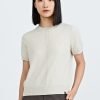 Knitted Short Sleeve Top - Sand