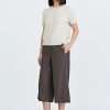 Knitted Short Sleeve Top - Sand