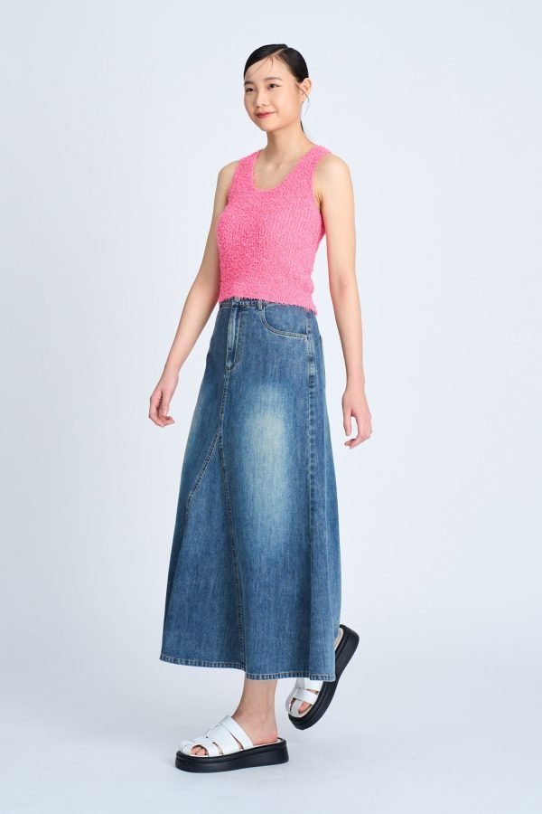 Knitted Furry Top - Blush