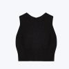 Knitted Textured Top - Black